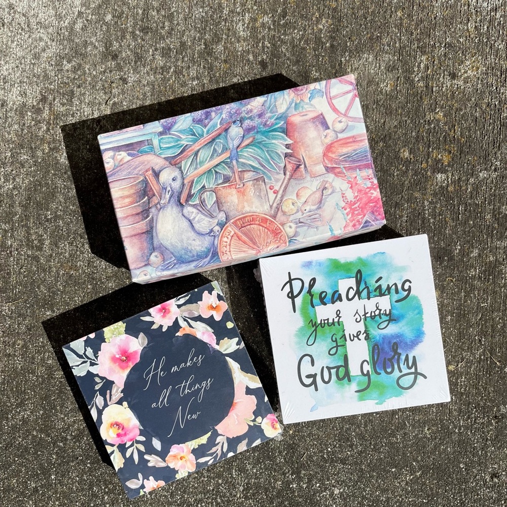 Set of 3 Decorative Faith & Floral Wall Art